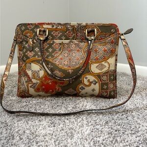 EUC Vintage Lisette New York Multi-Print Satchel Bag